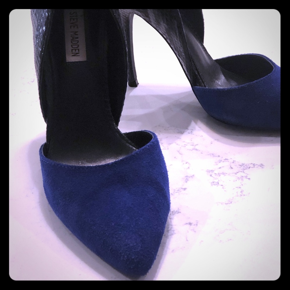 Modern Steve Madden Sexy Heels Indigo &black 8.5